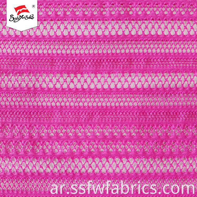 Warm Polyester Spandex Eyelet Fabric